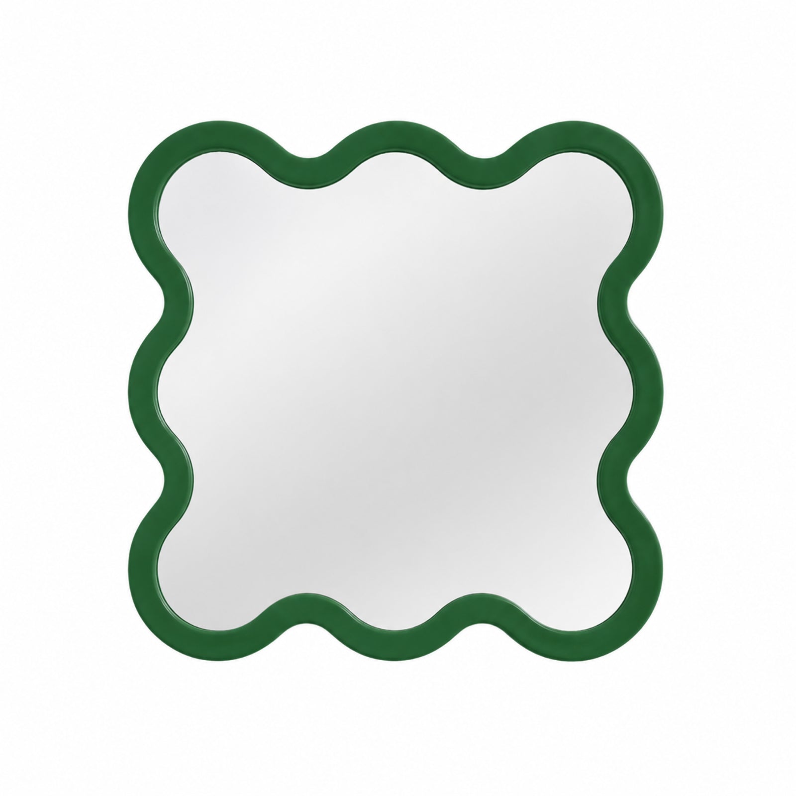 Modern Square Mirror with Sculptural Wavy Frame – Hvyli 8
