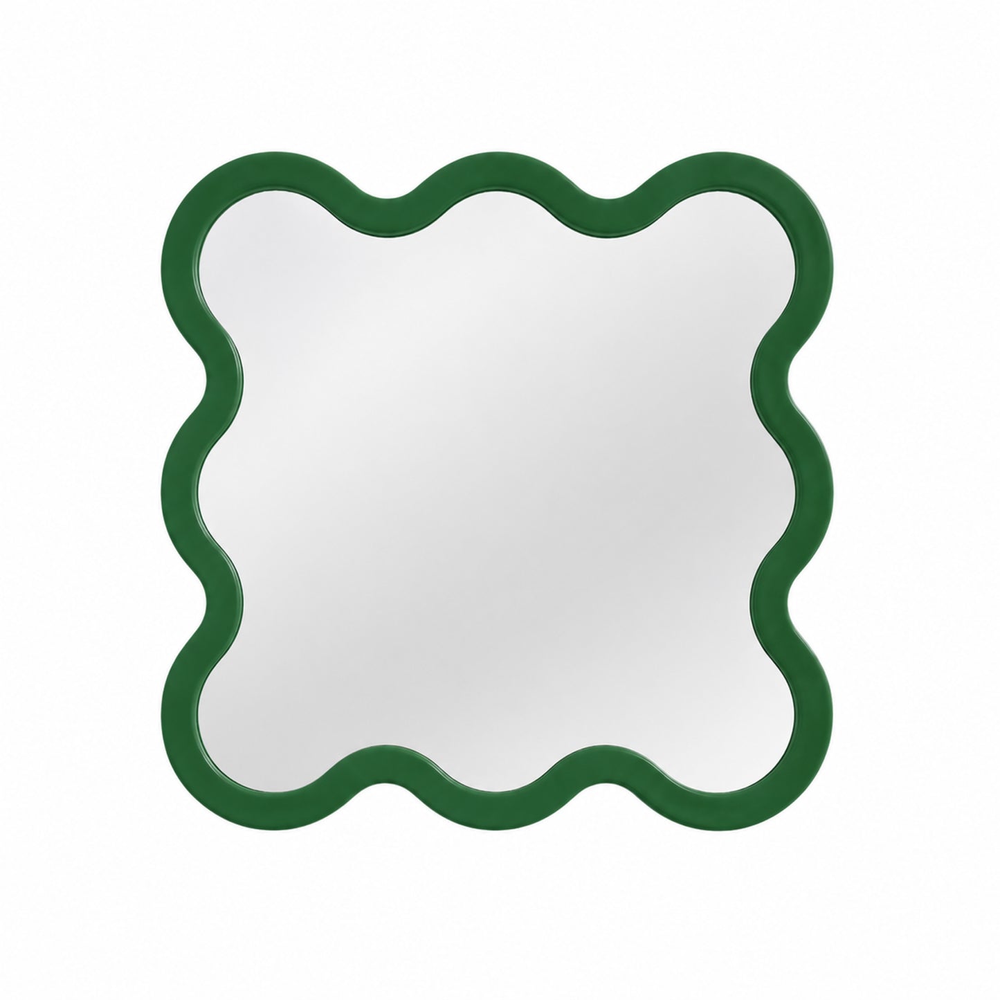 Modern Square Mirror with Sculptural Wavy Frame – Hvyli 8