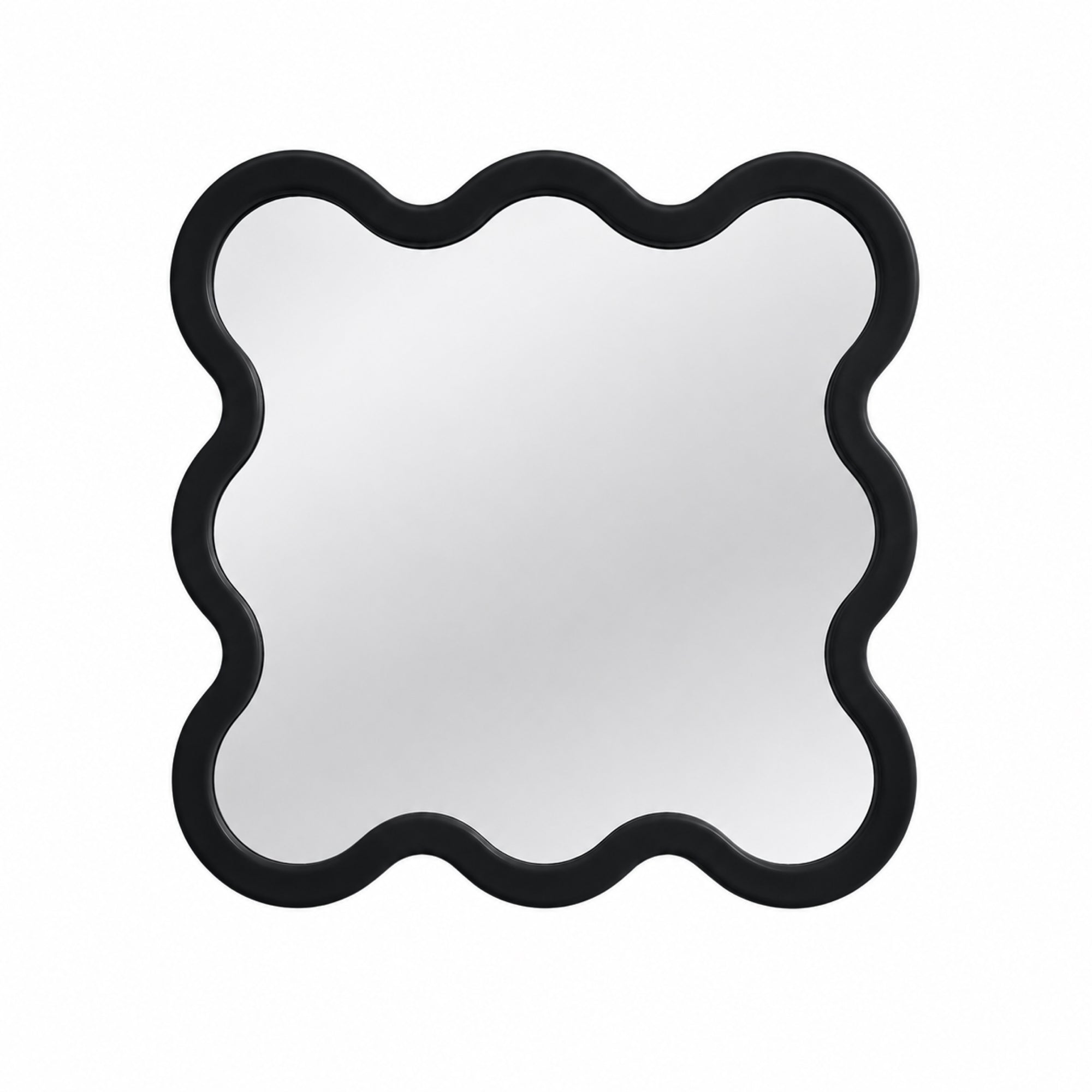 Beige Contemporary Sculptural Hvyli 8 Wall Mirror