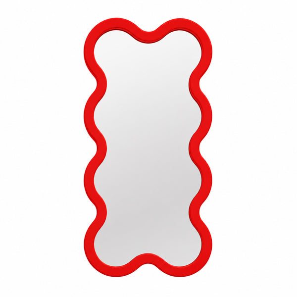 Hvyli 8 White Contemporary Narrow Wall Mirror