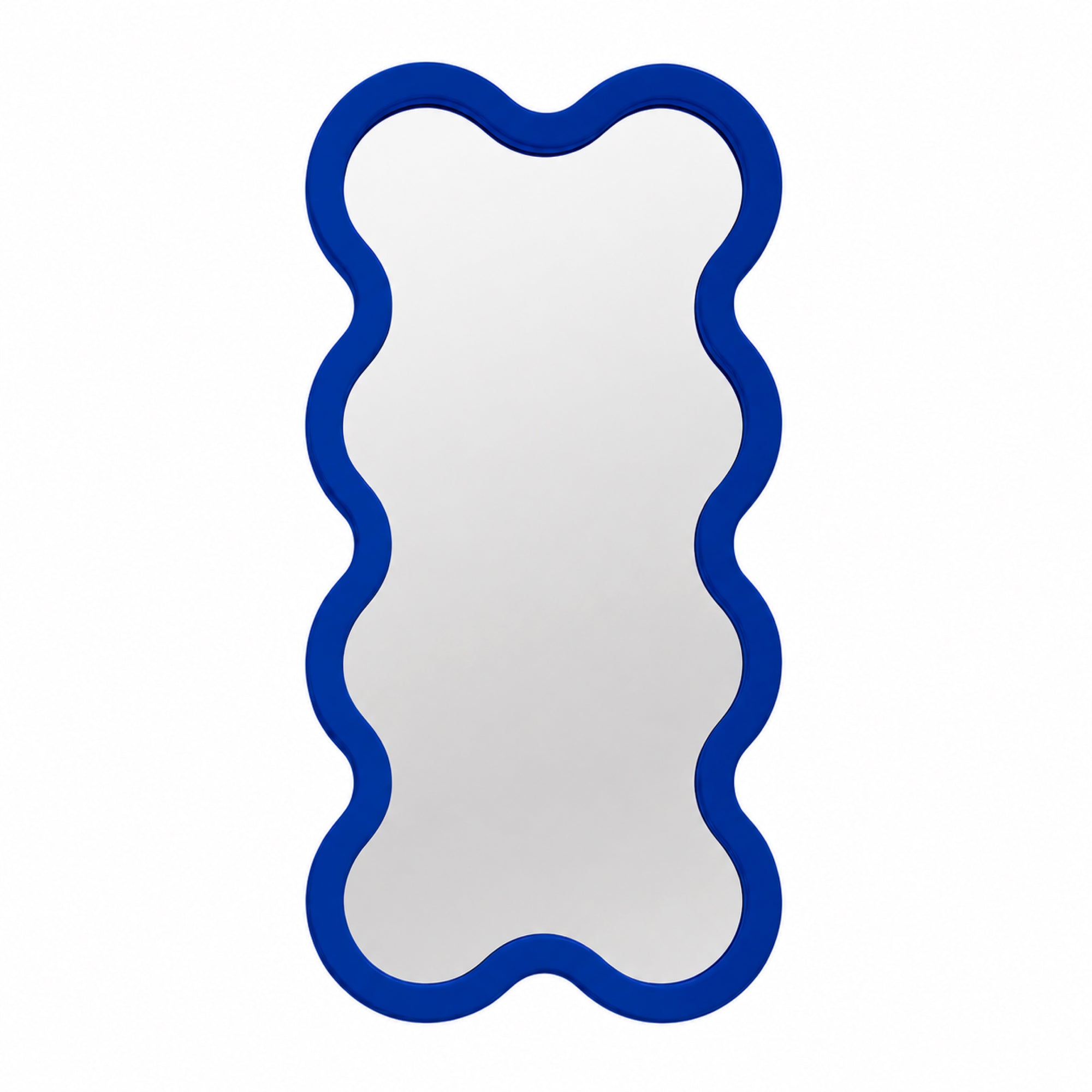 Hvyli 8 Beige Modern Wavy Narrow Wall Mirror