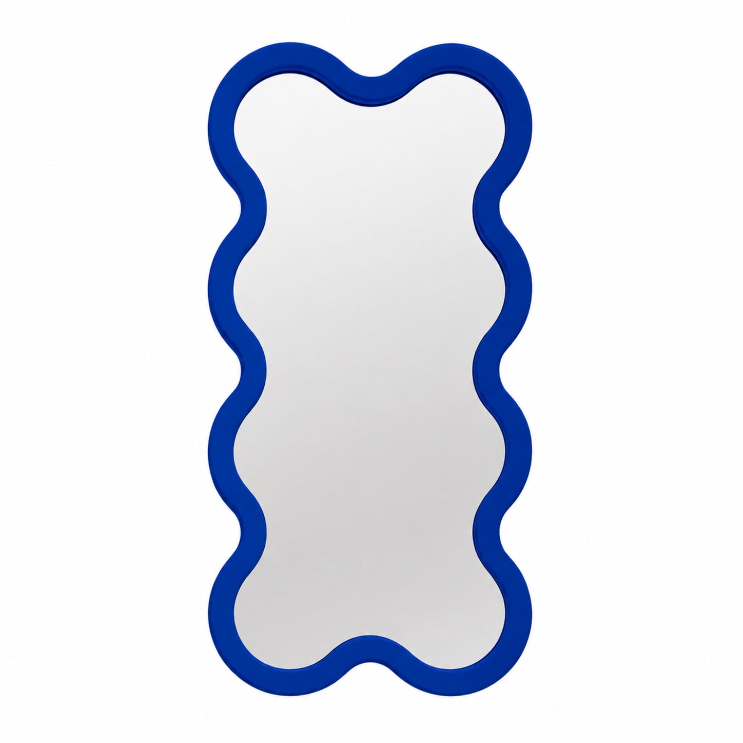Hvyli 8 Beige Modern Wavy Narrow Wall Mirror