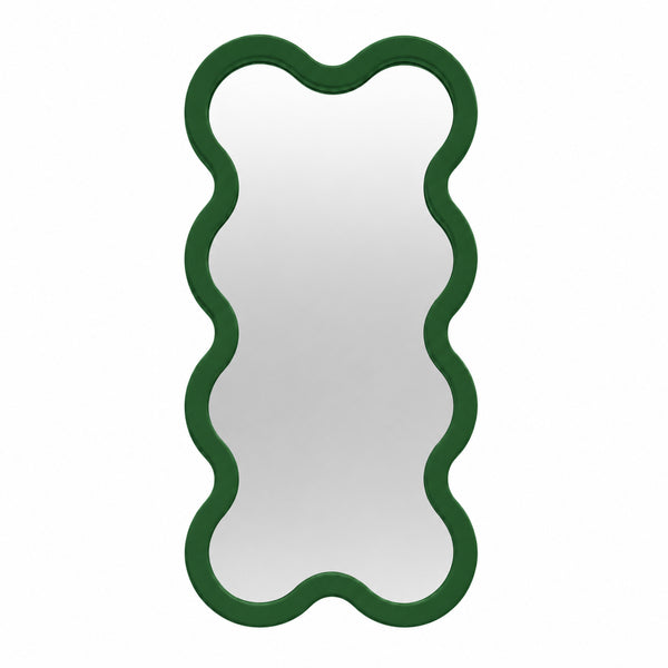Hvyli 8 Beige Modern Wavy Narrow Wall Mirror