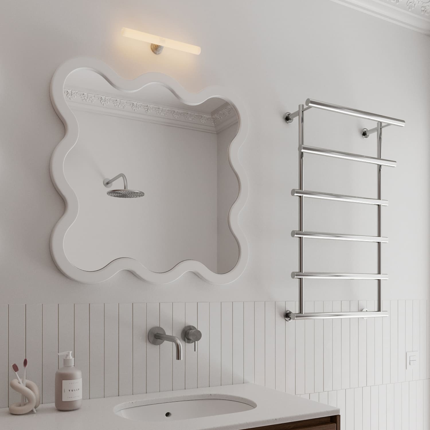 Medium Square Decorative Yellow Wall Hvyli 8 Mirror