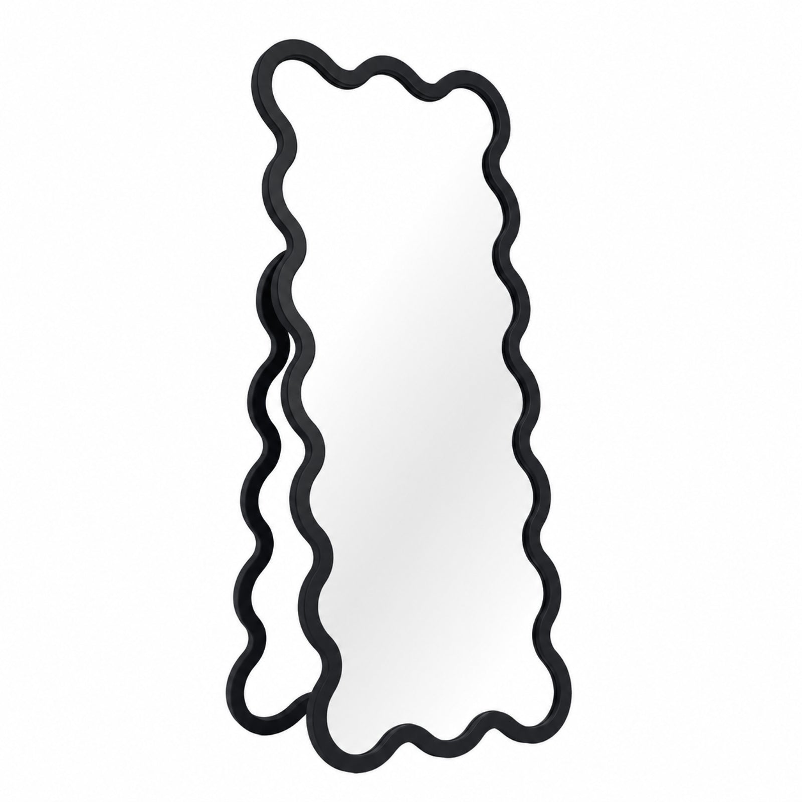 Free Standing Modern Wavy Mirror for Bedrooms - Hvyli 16 by oitoproducts
