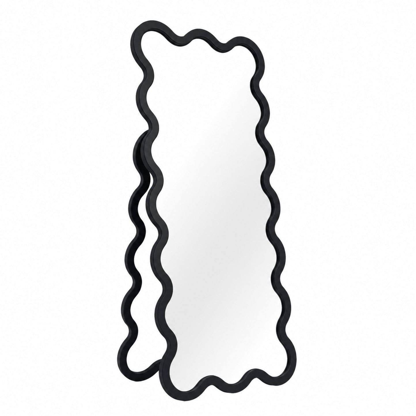 Free Standing Modern Wavy Mirror for Bedrooms - Hvyli 16 by oitoproducts