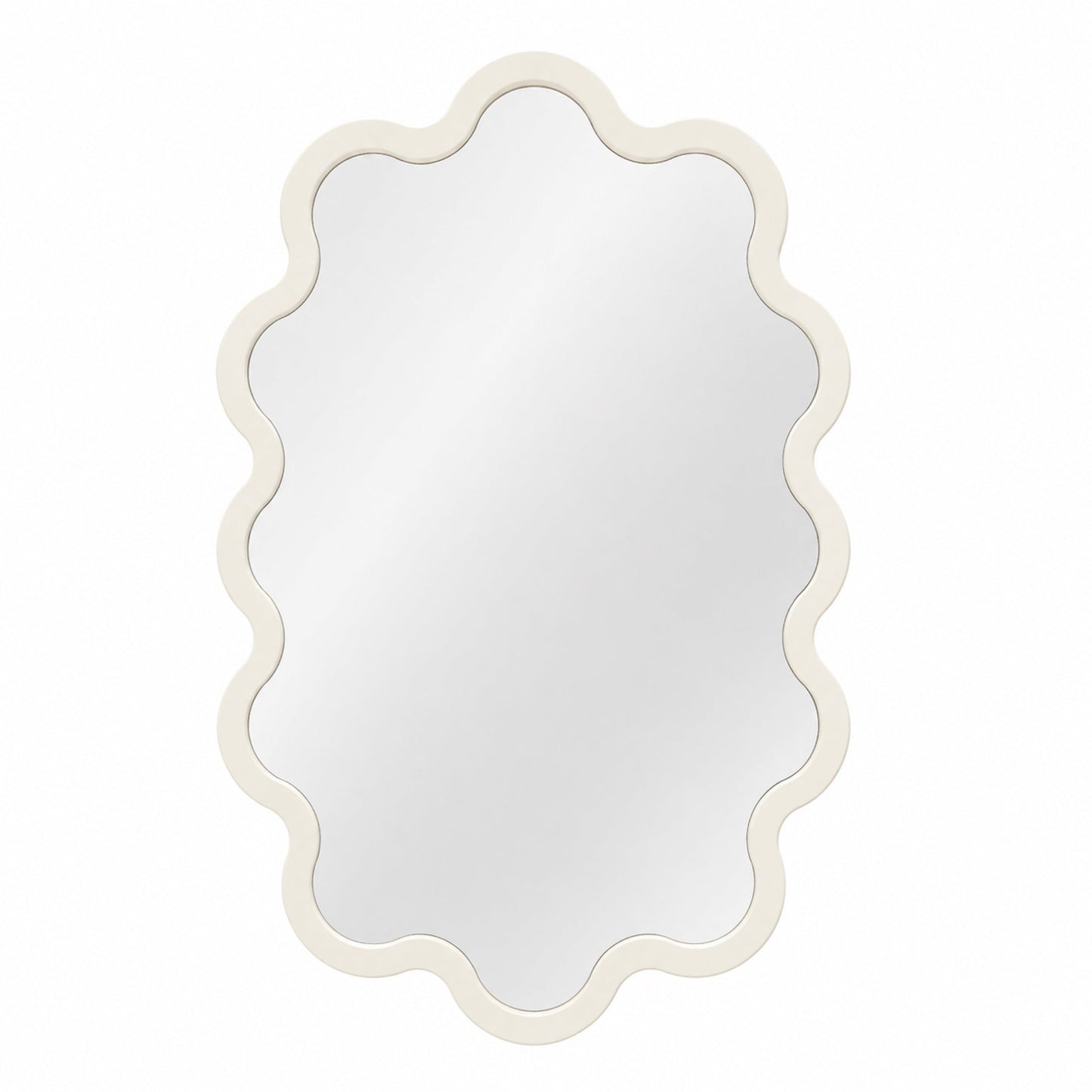 Large Statement Oval Wavy Wall Mirror Available in Custom Colours – Hvyli Oval