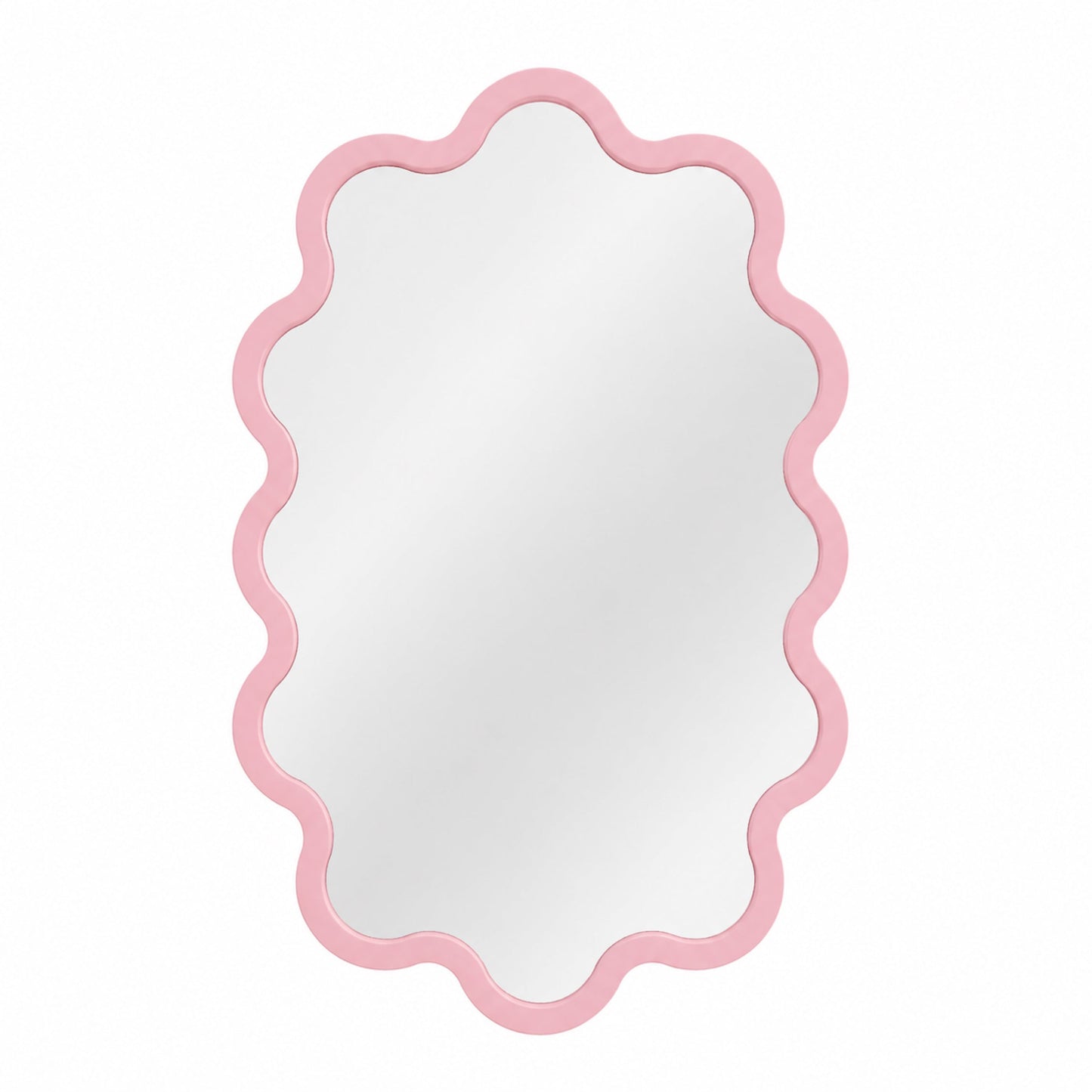 Large Statement Oval Wavy Wall Mirror Available in Custom Colours – Hvyli Oval
