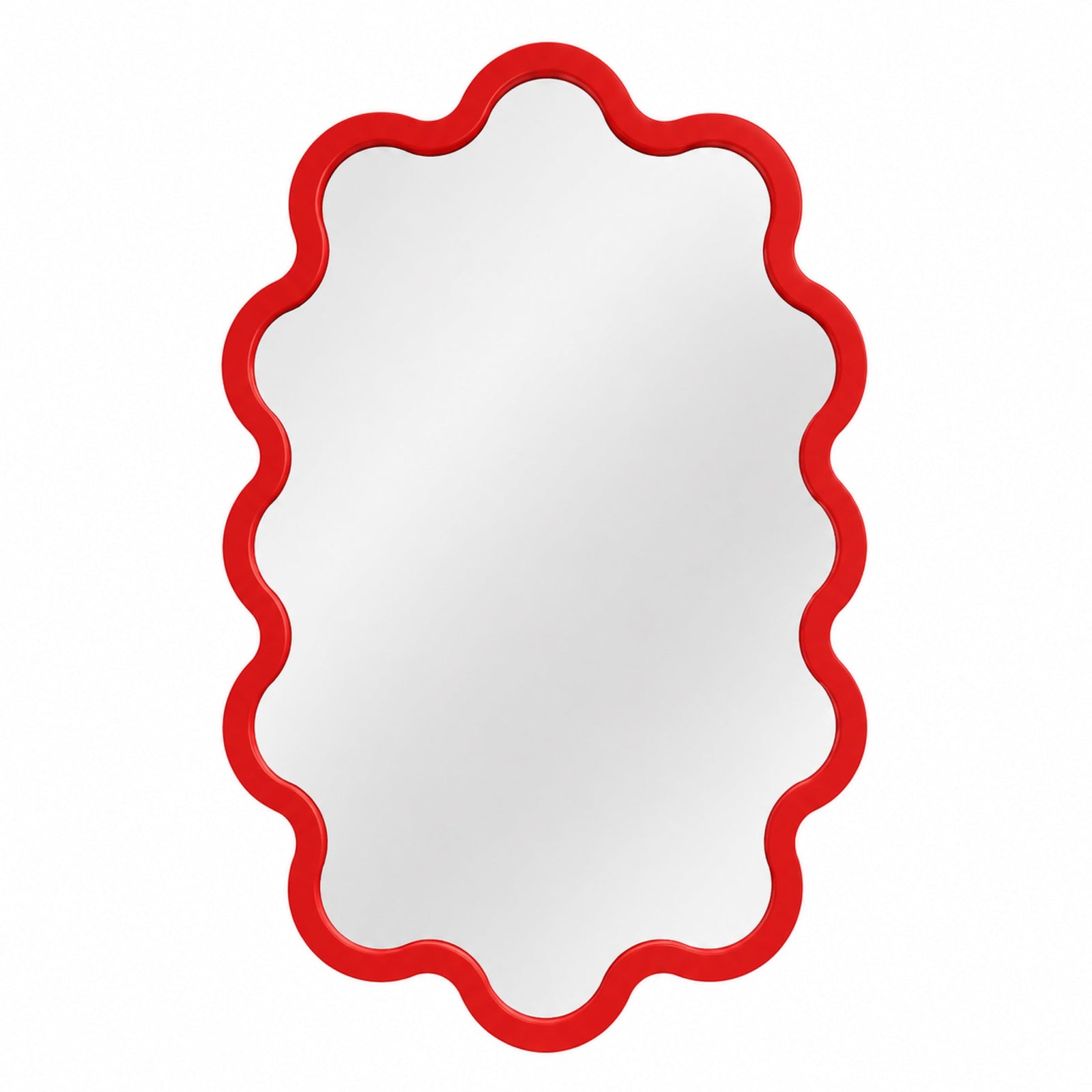 Large Statement Oval Wavy Wall Mirror Available in Custom Colours – Hvyli Oval