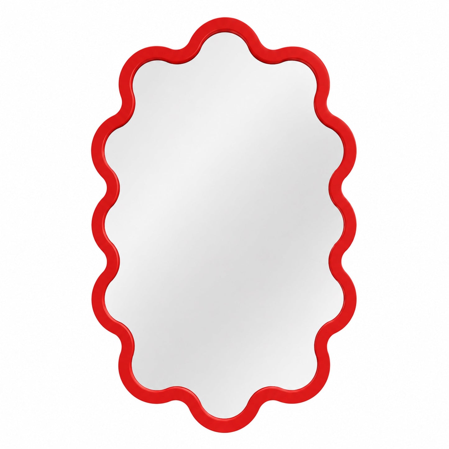 Large Statement Oval Wavy Wall Mirror Available in Custom Colours – Hvyli Oval