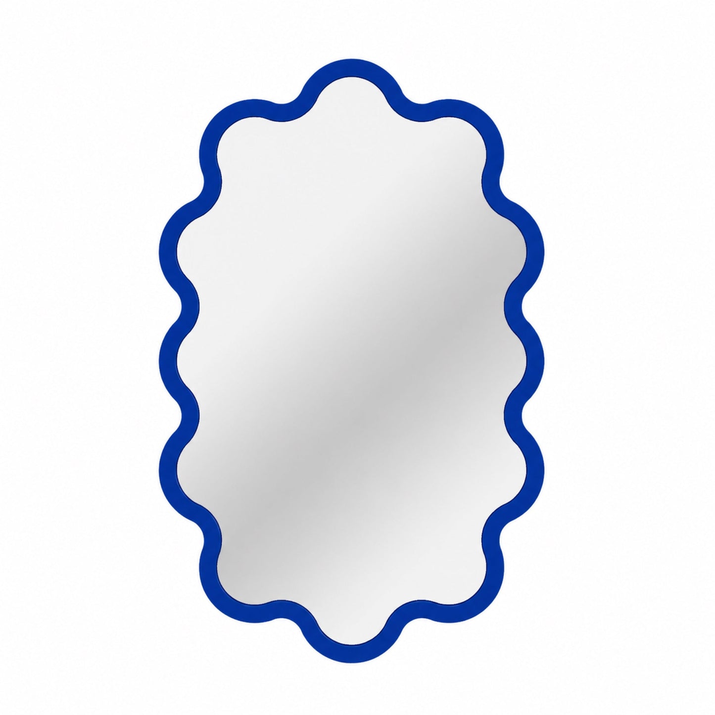 Large Statement Oval Wavy Wall Mirror Available in Custom Colours – Hvyli Oval