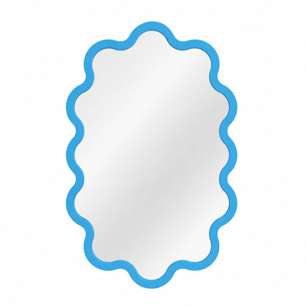 Large Statement Oval Wavy Wall Mirror Available in Custom Colours – Hvyli Oval