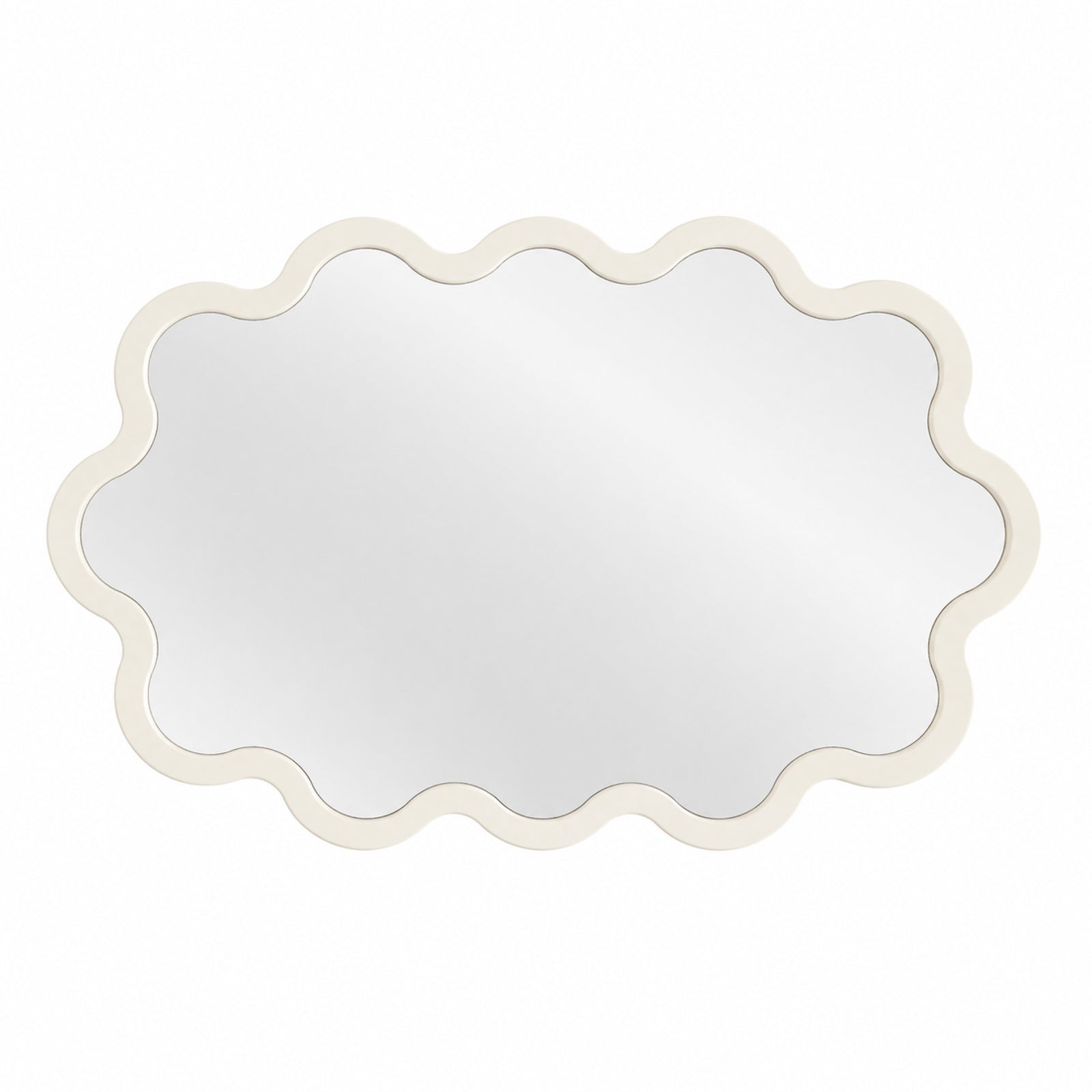 Modern Wall Mirror with Organic Wavy Frame – Hvyli Oval Mirror