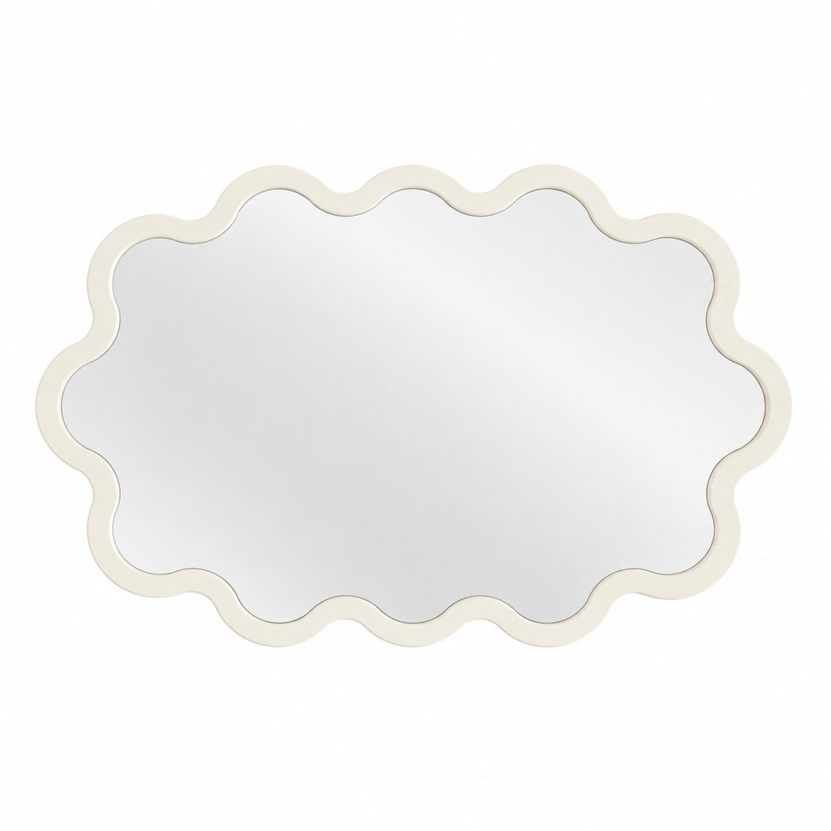 Modern Wall Mirror with Organic Wavy Frame – Hvyli Oval Mirror