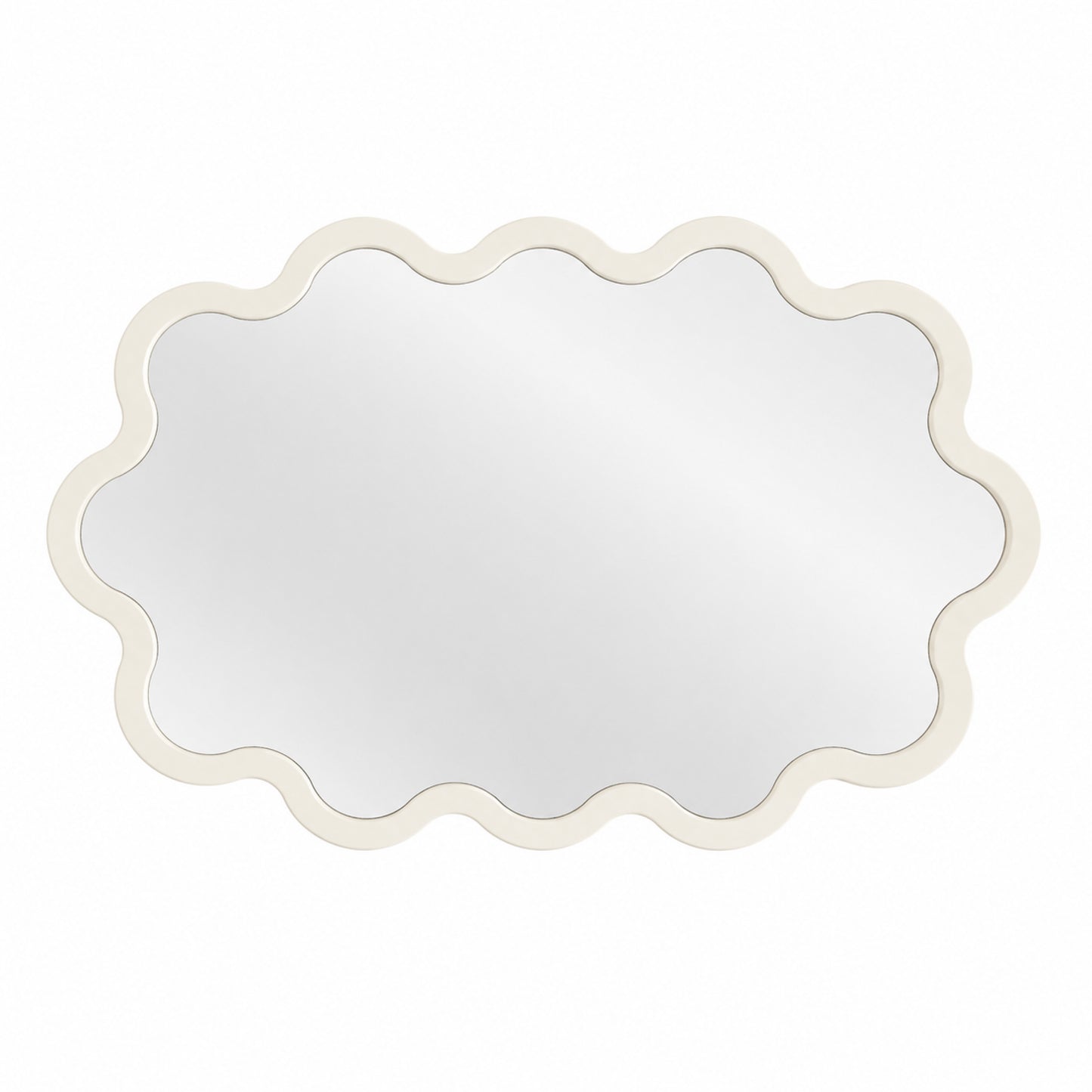 Modern Wall Mirror with Organic Wavy Frame – Hvyli Oval Mirror