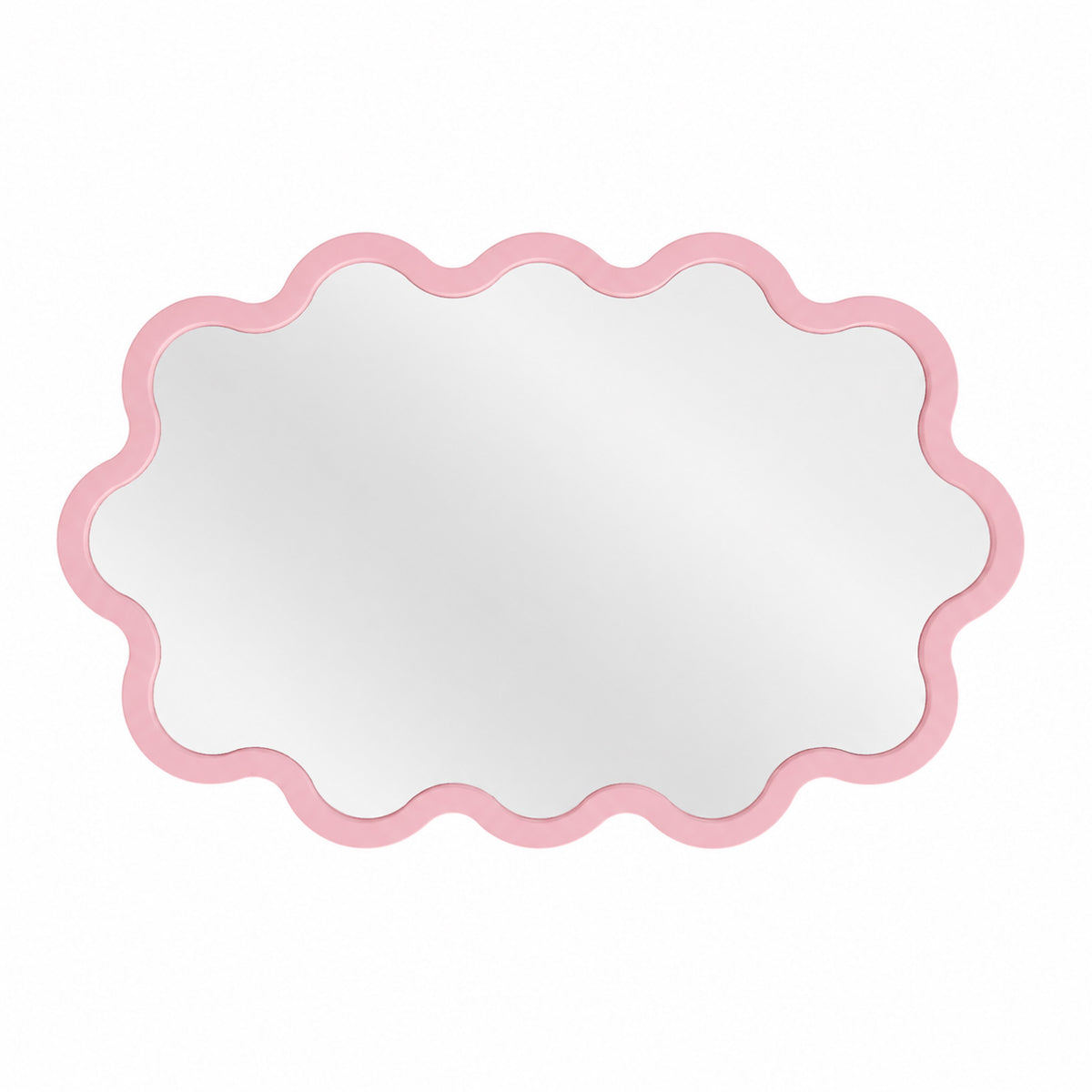 Modern Wall Mirror with Organic Wavy Frame – Hvyli Oval Mirror