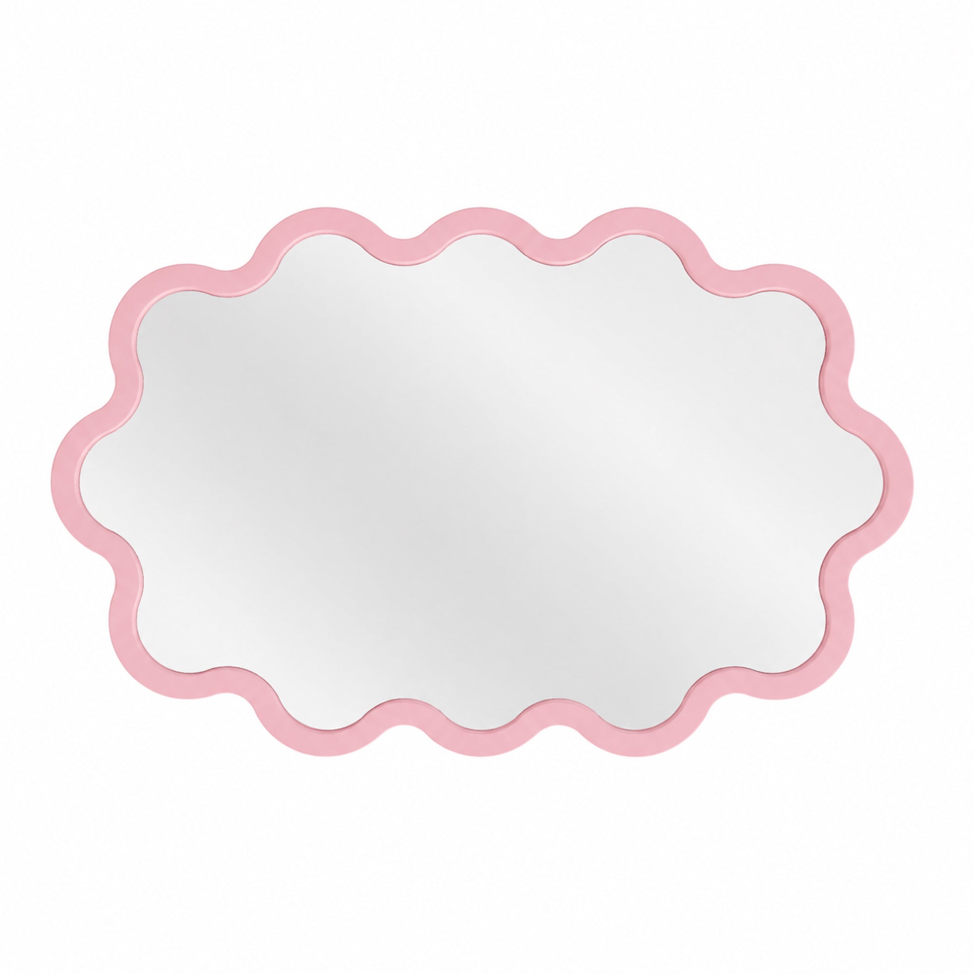 Modern Wall Mirror with Organic Wavy Frame – Hvyli Oval Mirror