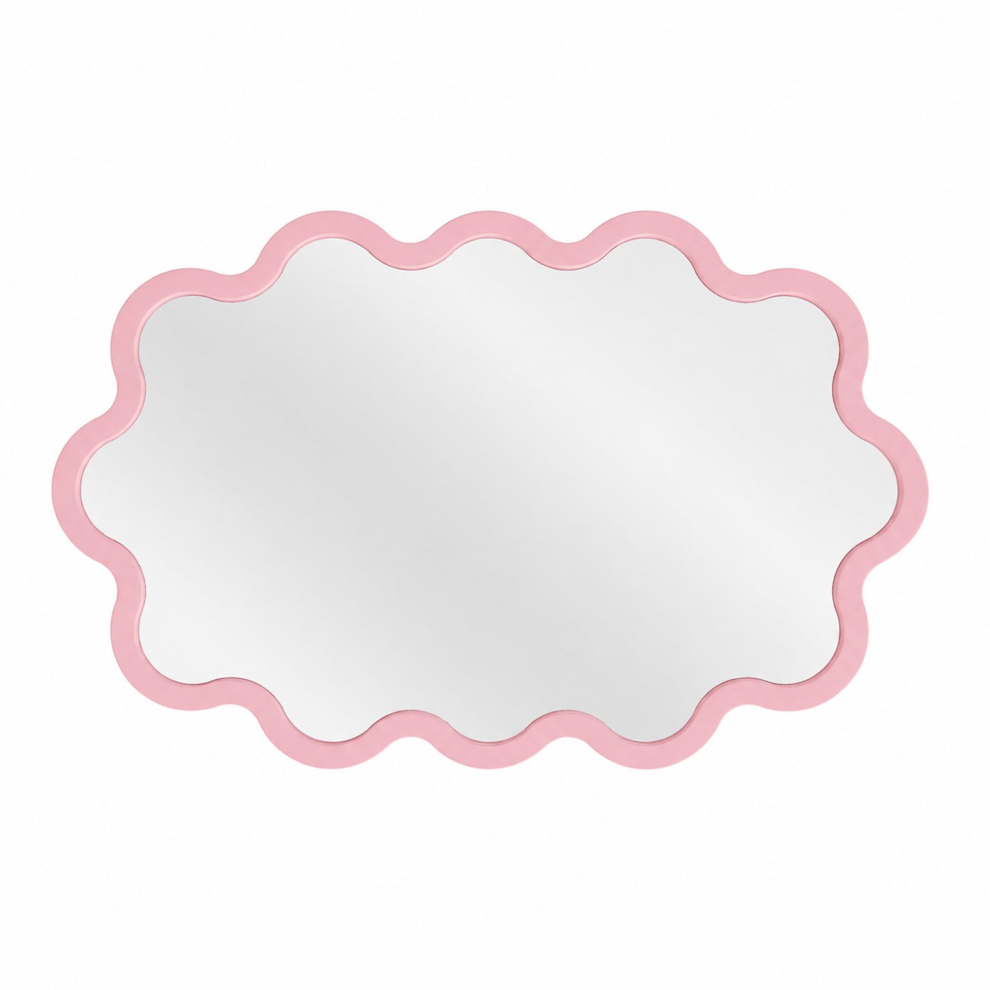 Modern Wall Mirror with Organic Wavy Frame – Hvyli Oval Mirror