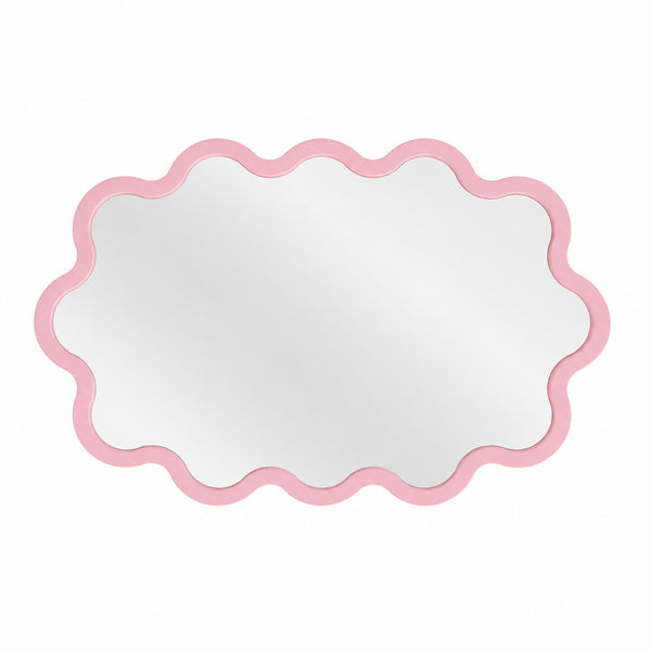 Modern Wall Mirror with Organic Wavy Frame – Hvyli Oval Mirror