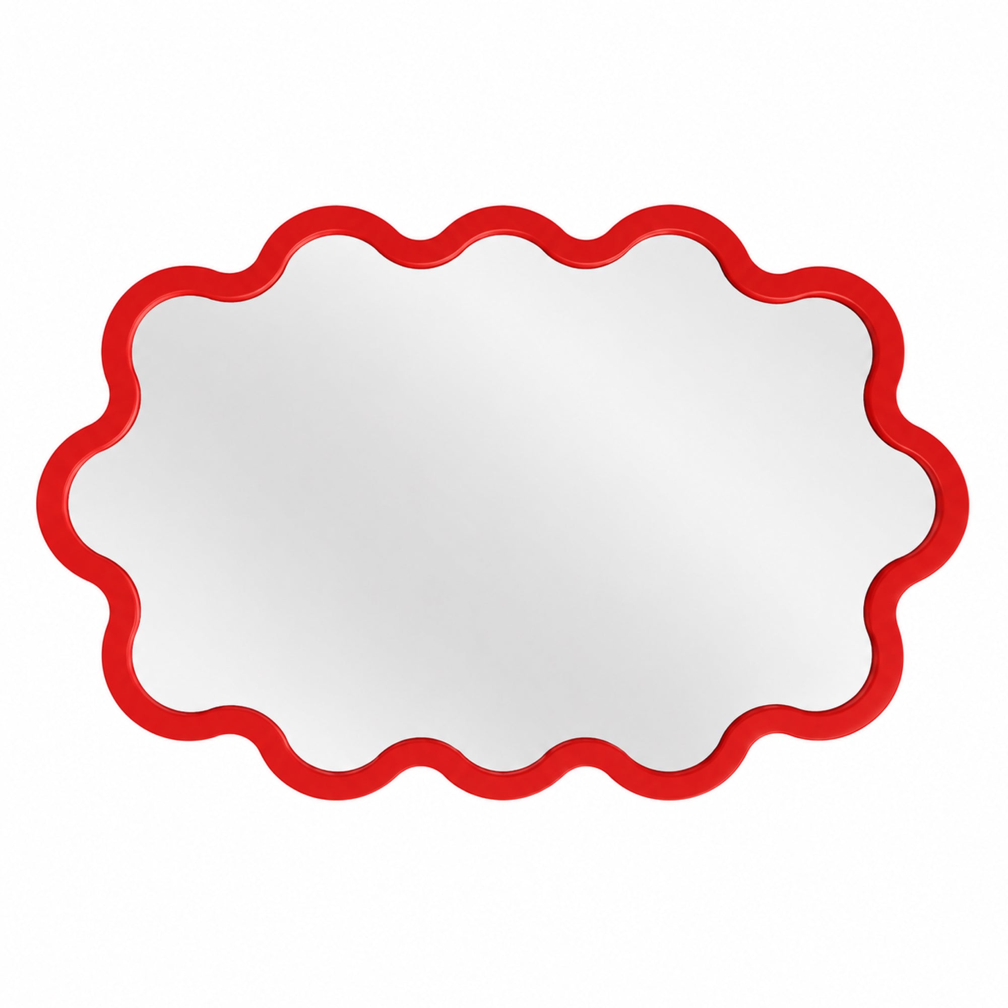 Modern Wall Mirror with Organic Wavy Frame – Hvyli Oval Mirror
