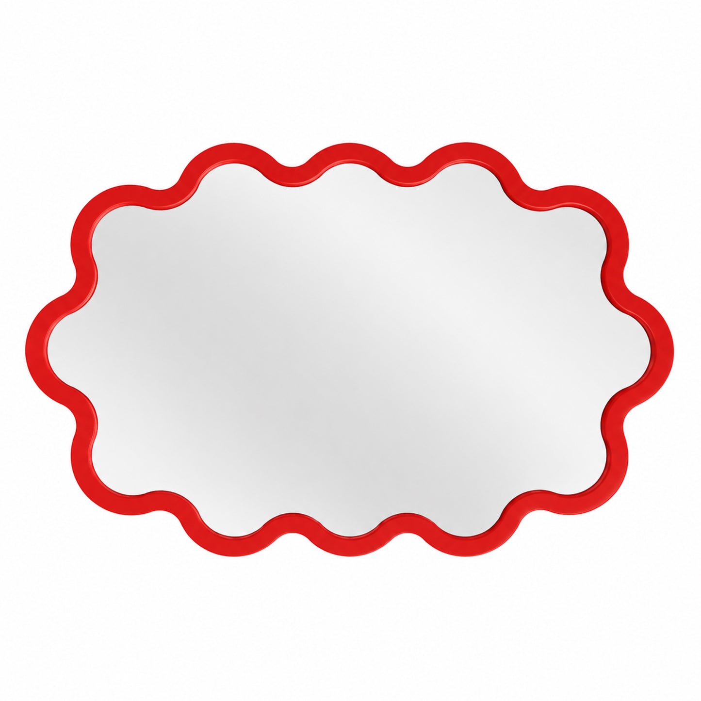Modern Wall Mirror with Organic Wavy Frame – Hvyli Oval Mirror