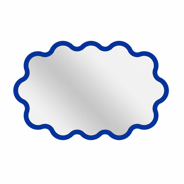 Modern Wall Mirror with Organic Wavy Frame – Hvyli Oval Mirror