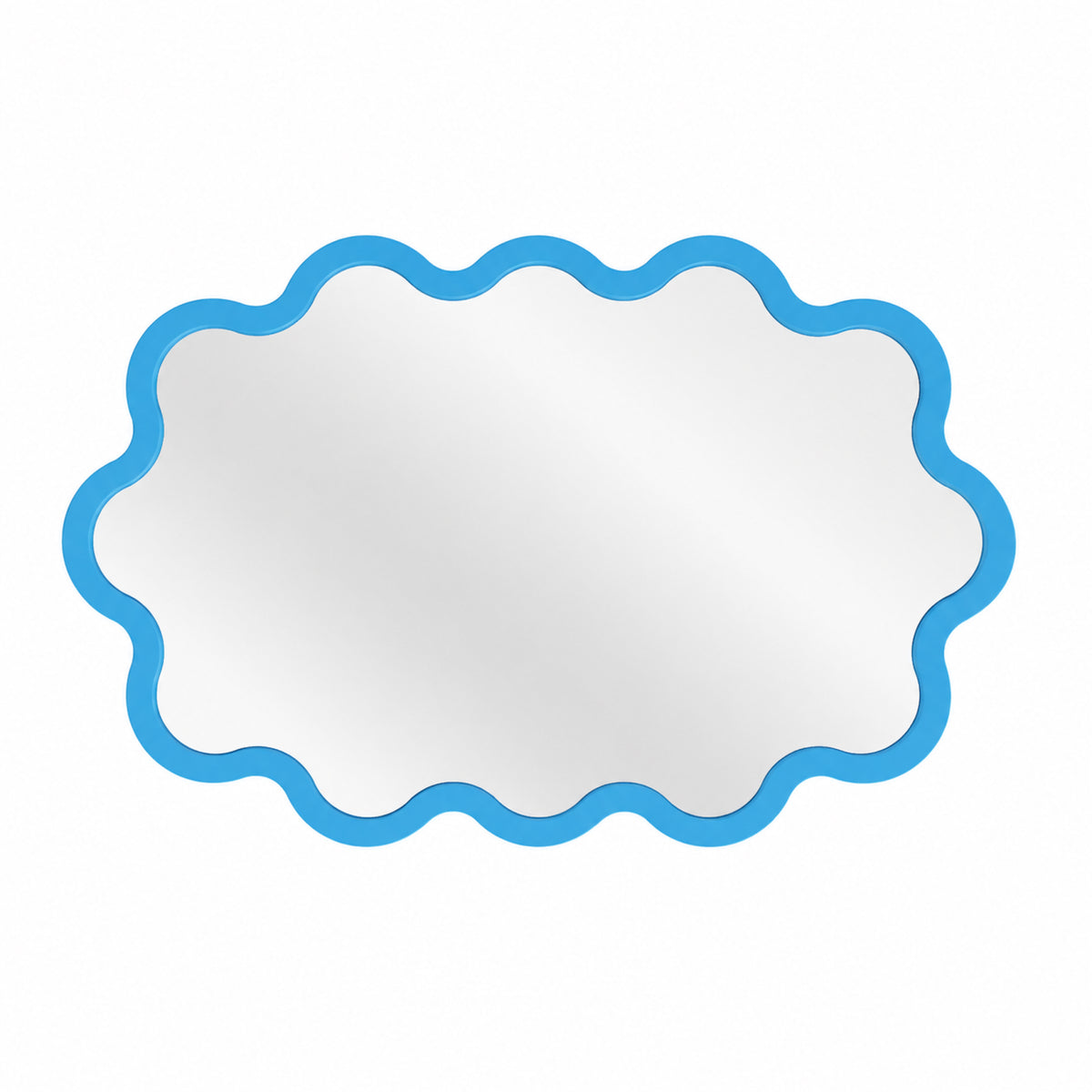 Modern Wall Mirror with Organic Wavy Frame – Hvyli Oval Mirror