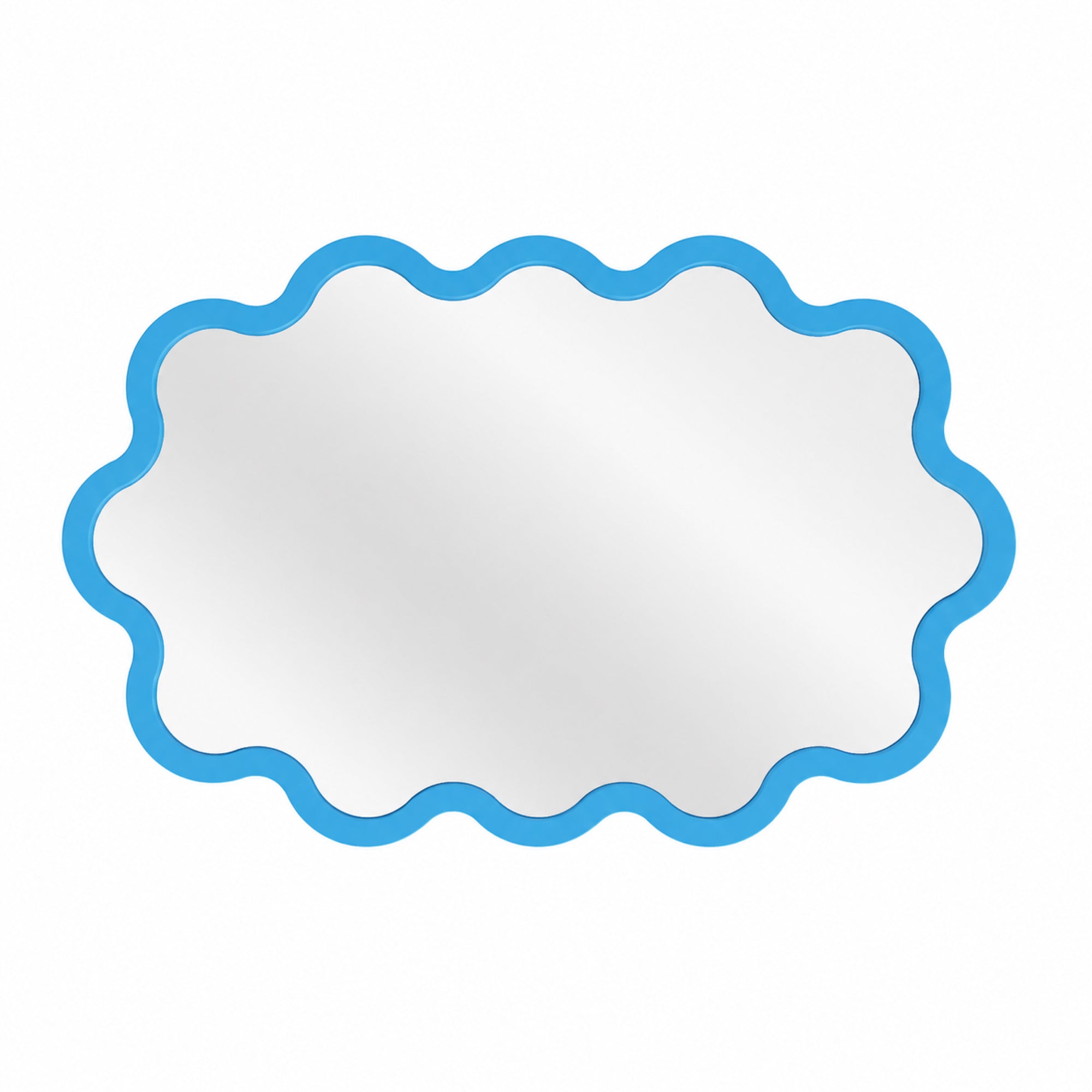 Modern Wall Mirror with Organic Wavy Frame – Hvyli Oval Mirror