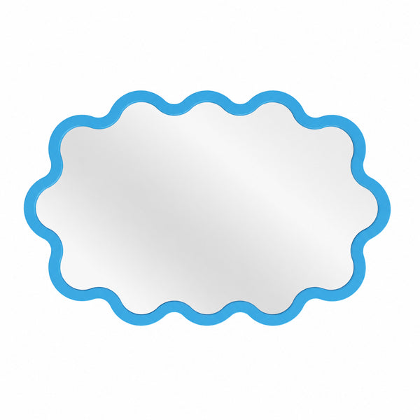 Modern Wall Mirror with Organic Wavy Frame – Hvyli Oval Mirror