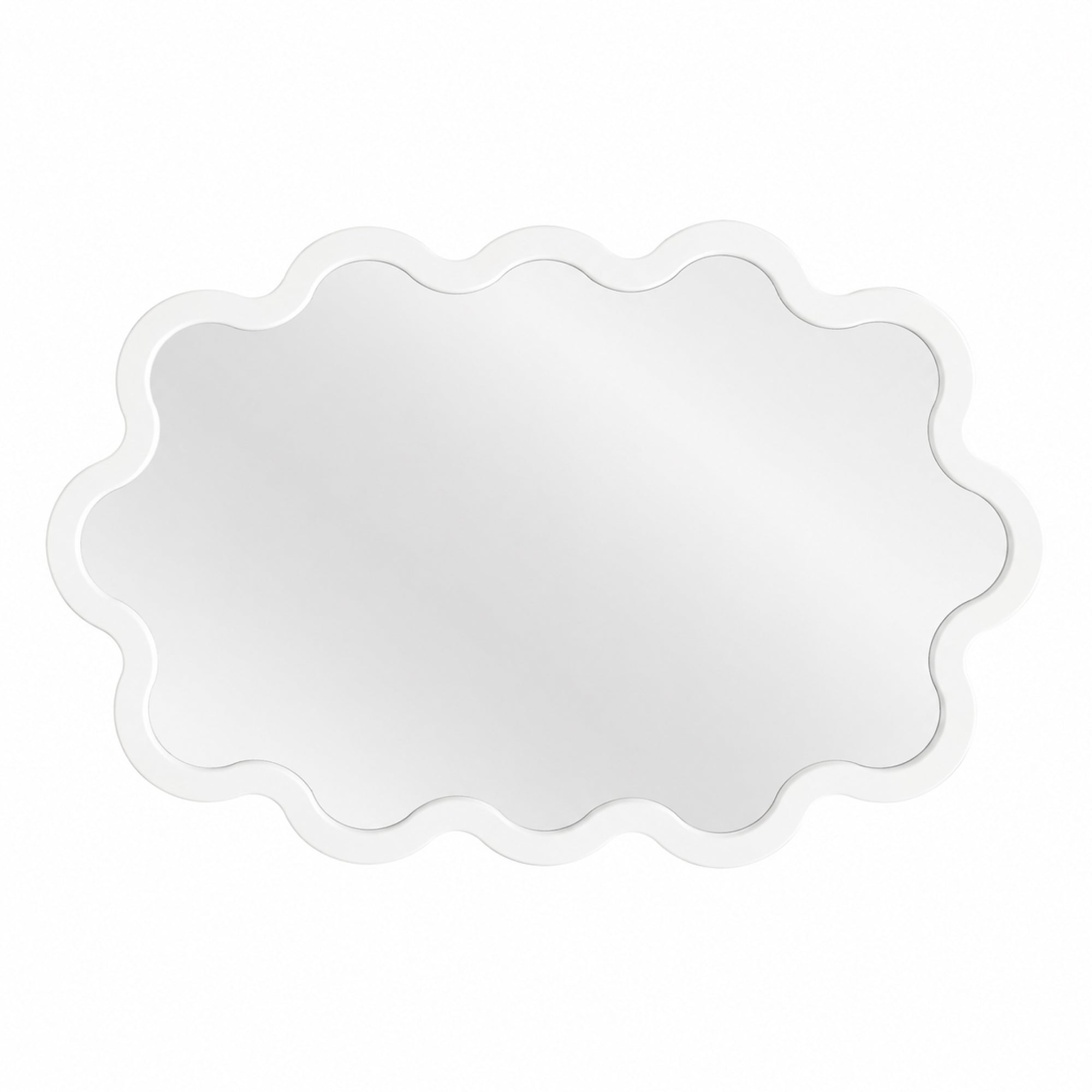 Modern Wall Mirror with Organic Wavy Frame – Hvyli Oval Mirror