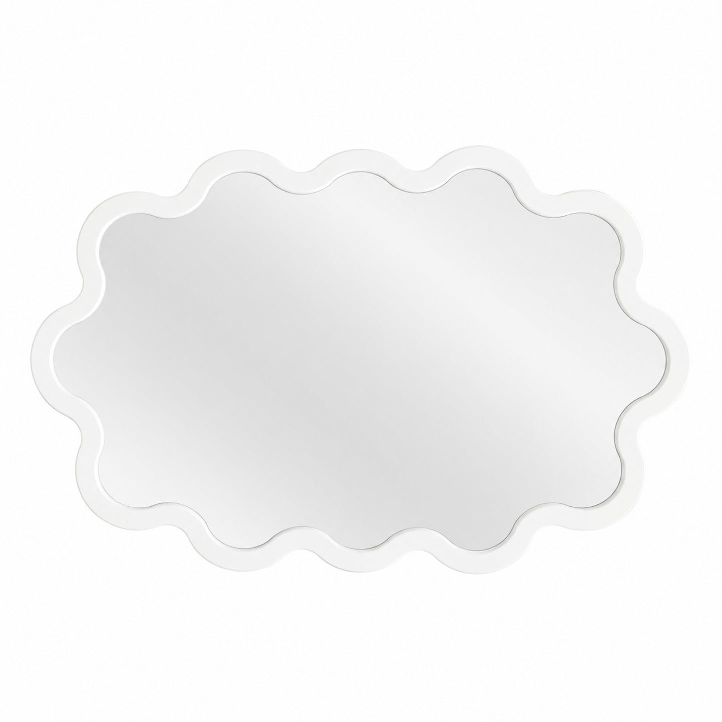 Modern Wall Mirror with Organic Wavy Frame – Hvyli Oval Mirror