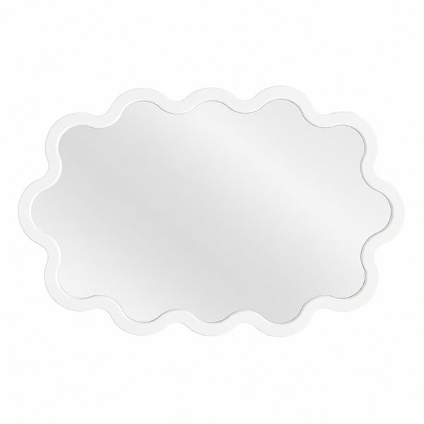 Modern Wall Mirror with Organic Wavy Frame – Hvyli Oval Mirror