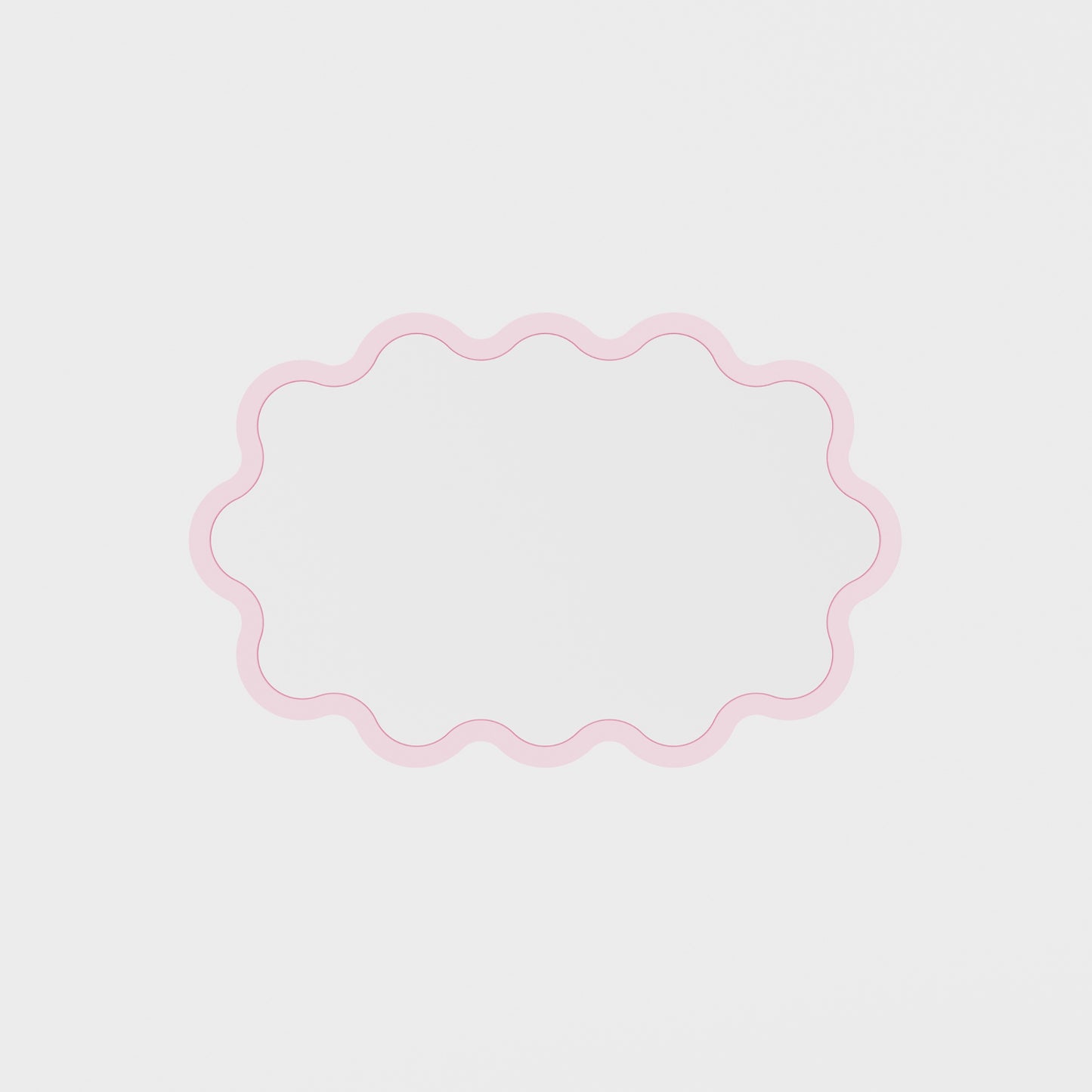 Modern Wall Mirror with Organic Wavy Frame – Hvyli Oval Mirror