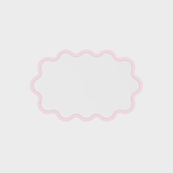 Modern Wall Mirror with Organic Wavy Frame – Hvyli Oval Mirror