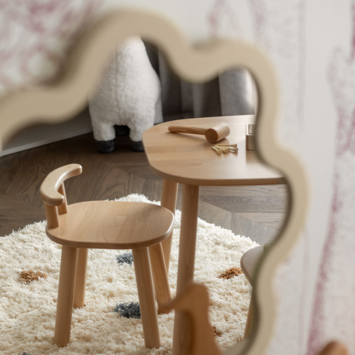 Organic Small Bathroom Round Mirror – Hvyli Round Small