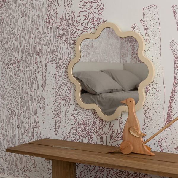 Organic Small Bathroom Round Mirror – Hvyli Round Small