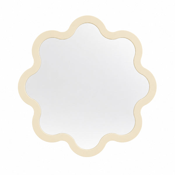 Contemporary Sculptural Wall Mirror – Hvyli Round Medium by oitoproducts