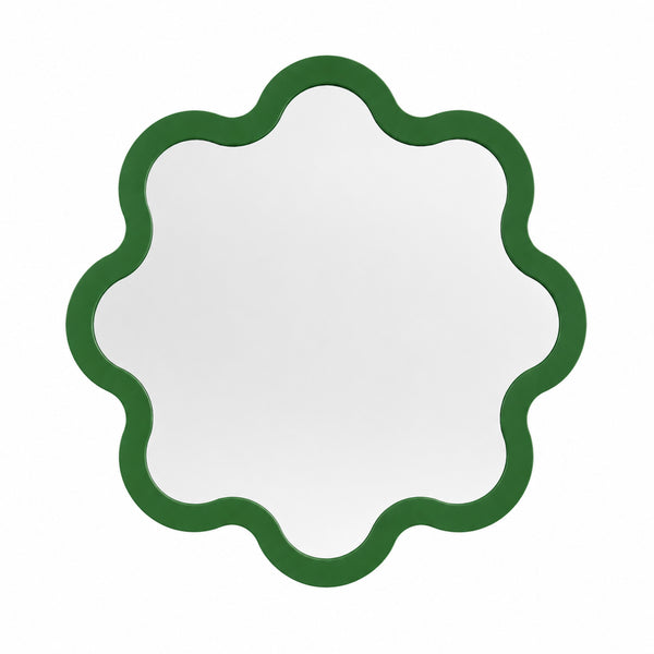 Contemporary Sculptural Wall Mirror – Hvyli Round Medium by oitoproducts