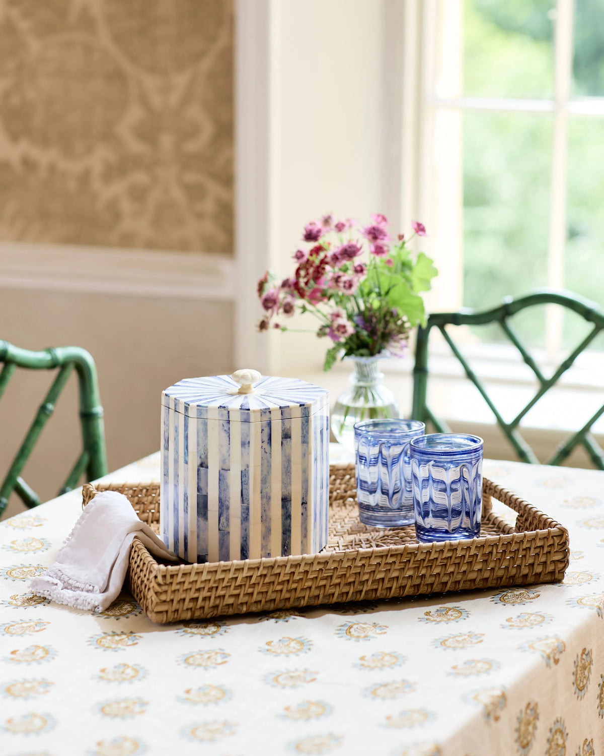 Stripe Ice Bucket – Blue #color_blue
