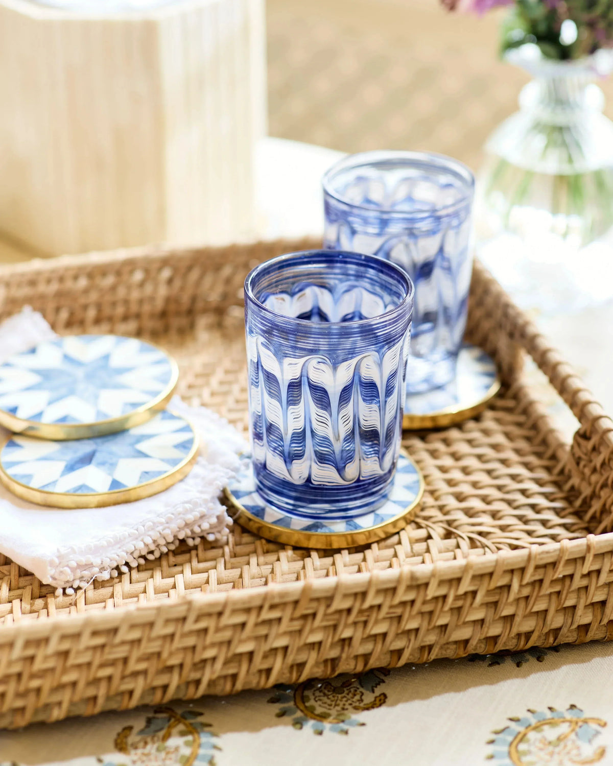 Set of 4 Star Coasters – Blue #color_blue