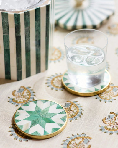 Set of 4 Star Coasters – Green #color_green