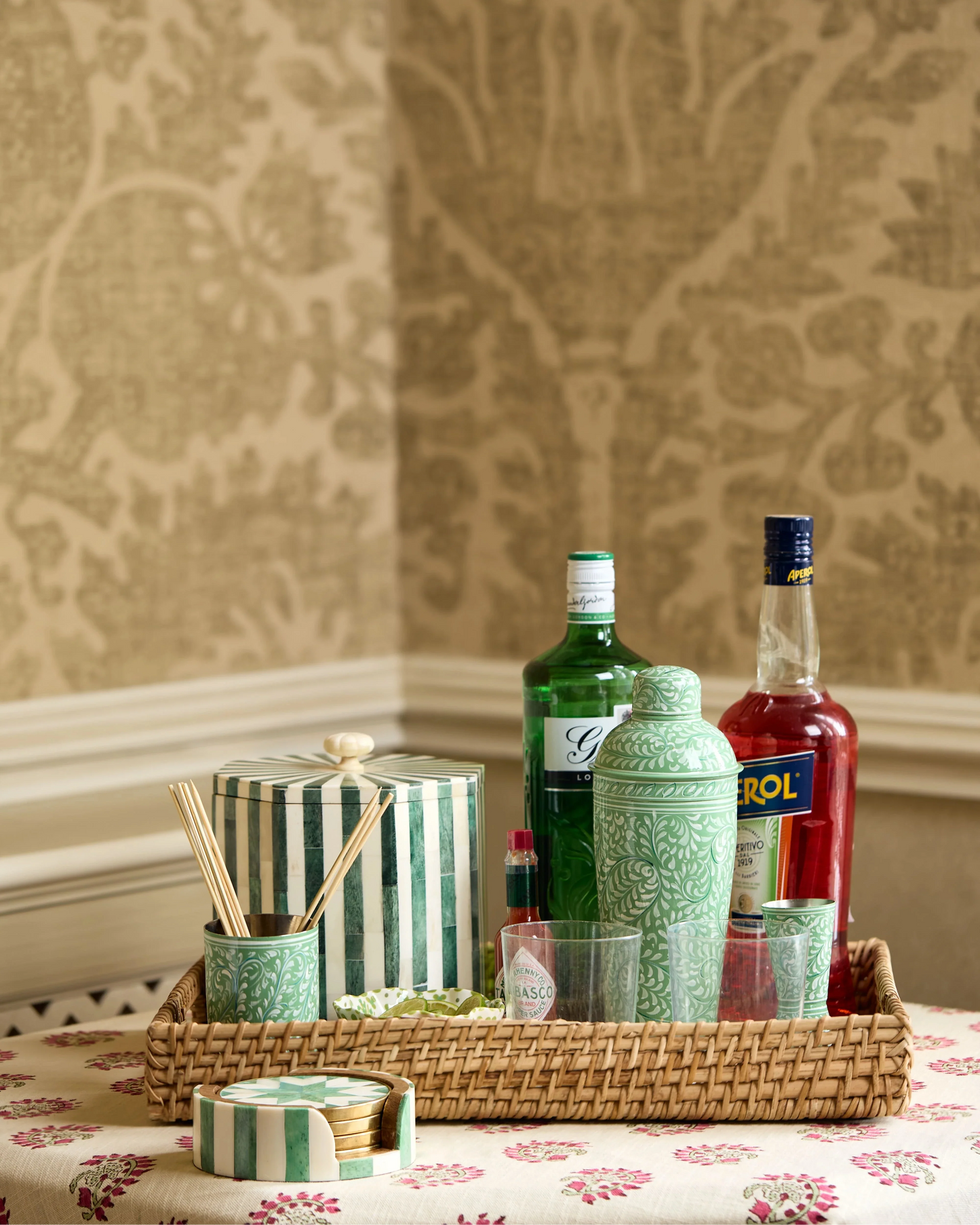 Stripe Ice Bucket – Green #color_green