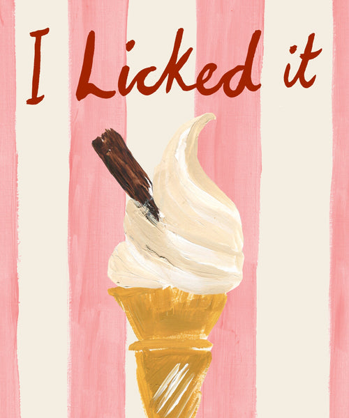 close up of ice cream on stripes