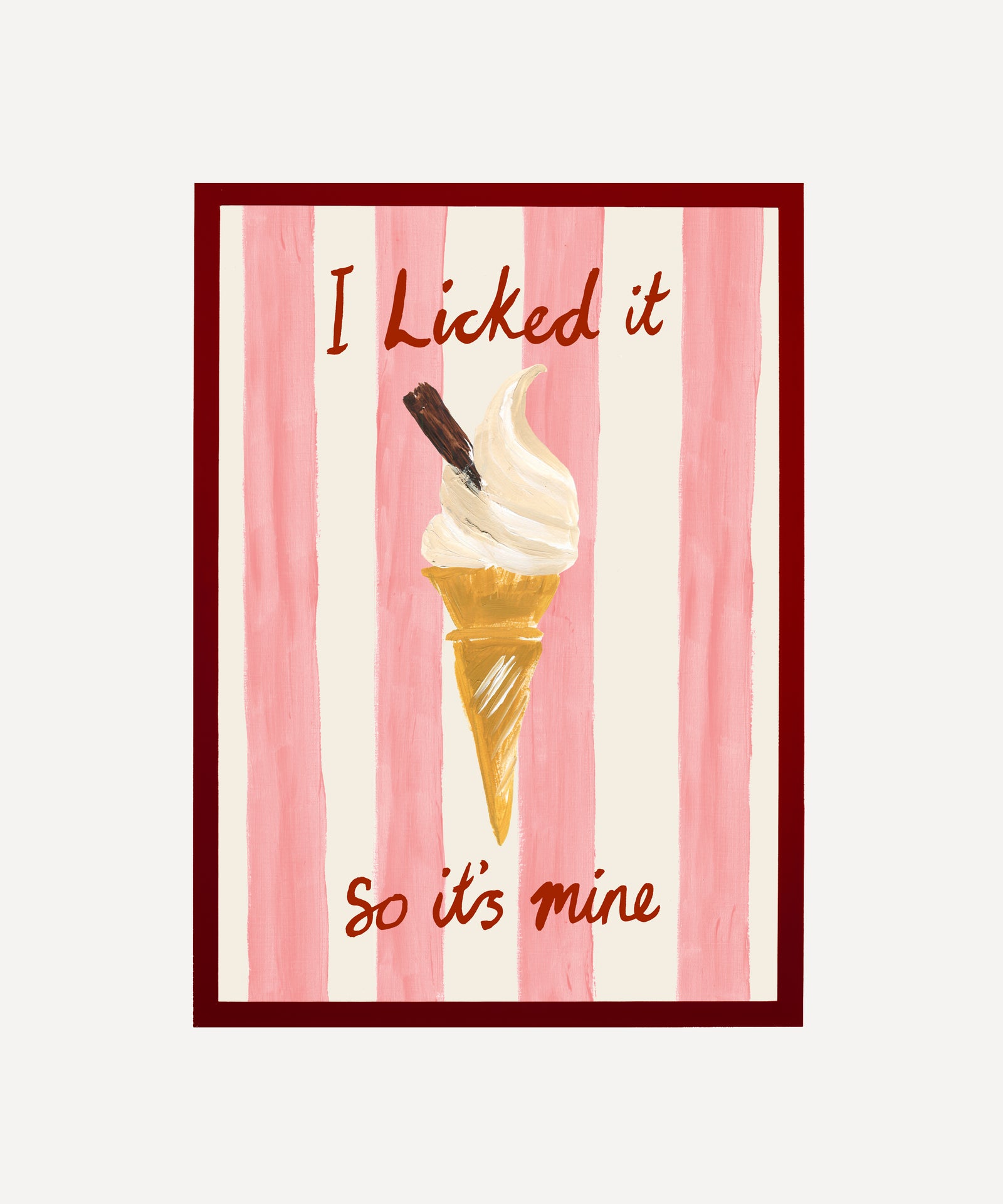 Ice Cream on Stripes in frame