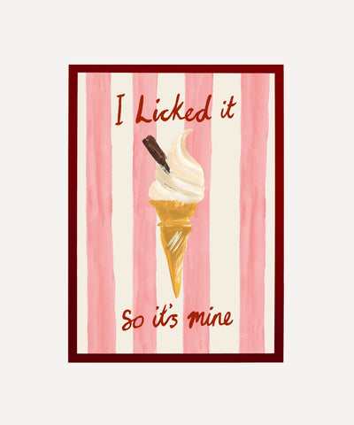 Ice Cream on Stripes in frame