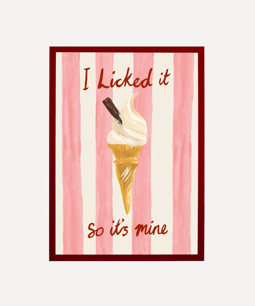 Ice Cream on Stripes in frame