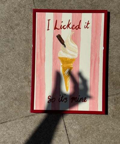 Ice Cream on Stripes with shadow arm