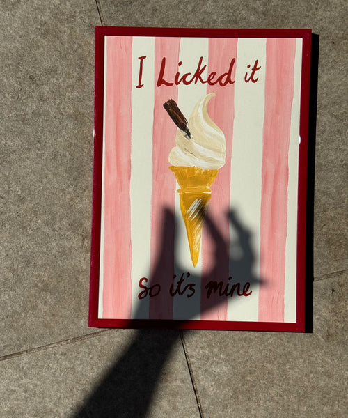 Ice Cream on Stripes with shadow arm