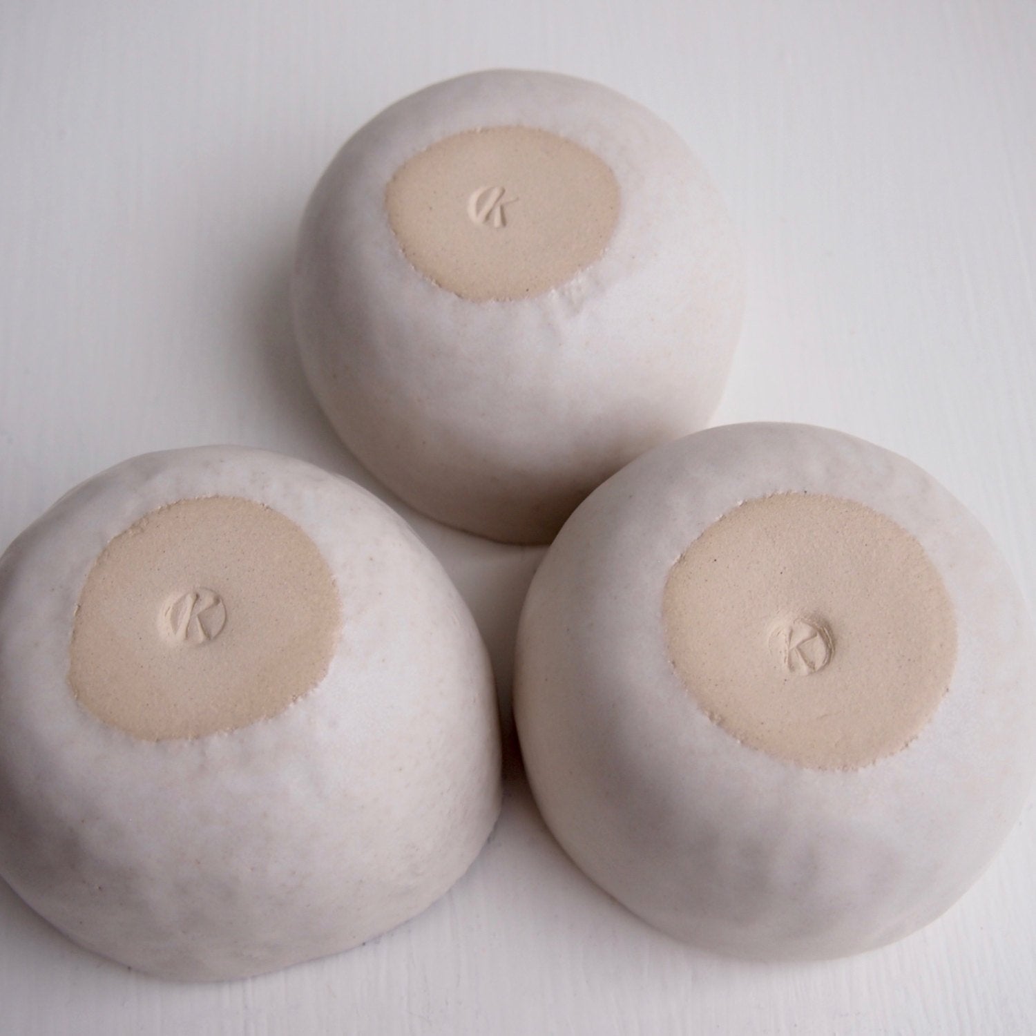 Handmade White Pottery Tea Bowl