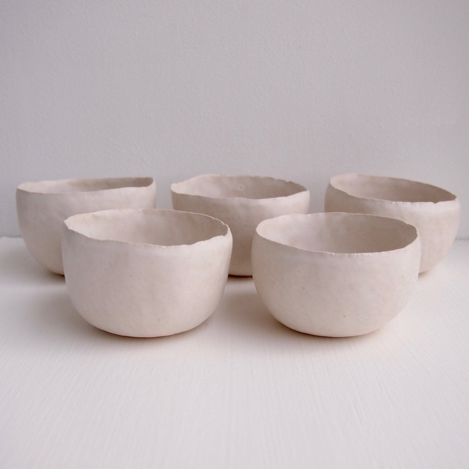 Handmade White Pottery Tea Bowl